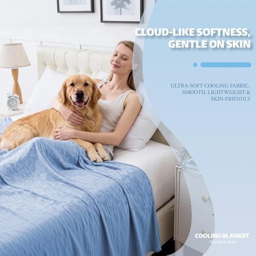 Cooling Blanket Queen Size, 90"x90" Cooling Blankets for Hot Sleepers, Cold Blanket Thin Lightweight Breathable Soft for Couch Bed, Lightweight Blanket Keep Cool for Night Sweats - Image 2