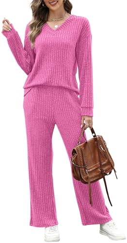 RUMIA Lounge Sets for Women Cozy Travel Matching Sweater Fall Outfits - Image 2