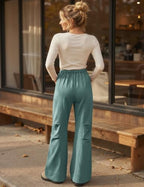 TARSE Womens Wide Leg Lounge Pant Baggy Flare Elastic Waist Sweatpants - Image 2