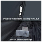 EighteenTek® Bed Canopy Office Bed Tents Dream Tents Privacy Space Office Sleeping Tent Indoor One Person Lay Down NOT Sitting Pop Up Portable Frame Curtains Breathable Cottage Grey 79"L x 28"W x 28"H - Image 6