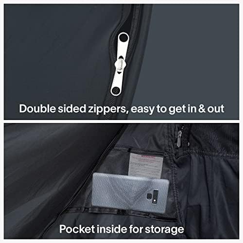 EighteenTek® Bed Canopy Office Bed Tents Dream Tents Privacy Space Office Sleeping Tent Indoor One Person Lay Down NOT Sitting Pop Up Portable Frame Curtains Breathable Cottage Grey 79"L x 28"W x 28"H - Image 6