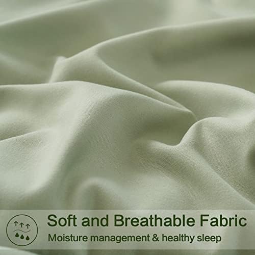 EASELAND Twin XL Down Alternative Comforter, Sage Green, 68x92 Inches - Image 4