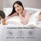 Bedsure Satin Pillowcase 8 Pack Similar to Silk Pillow Cases Standard Size, Pillow Case for Sleeping Women with Envelope Closure, Gifts for Women Men, Ivory, 20x26 Inches, 8pcs - Image 2