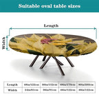 Tablecloth for Oval Table, Plaid Pattern Printed on Fitted Oval Table Cover, for Parties & Celebrations Holiday Dinners, Fits for 54" x 76" Oval Tables - Image 4