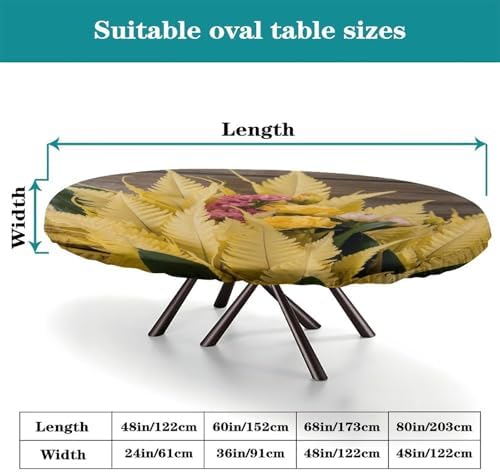 Tablecloth for Oval Table, Plaid Pattern Printed on Fitted Oval Table Cover, for Parties & Celebrations Holiday Dinners, Fits for 54" x 76" Oval Tables - Image 4