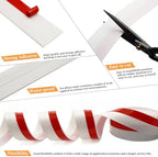 25 Feet Silicone Weather Stripping 3 inch Width Door Seal Strip Seal for Door Bottom, Gap, Side, Suitable for Barn and Garage Door - Image 4