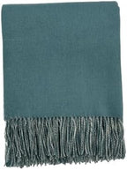 Alashan Cashmere Blend Double Faced Throw-Super Soft and Luxe Fabric- Perfect for Cozy Nights! 95% Merino Wool/5% Cashmere, 50" x 70", Great Gift Item. (Lakeshore & Quartz) - Image 2