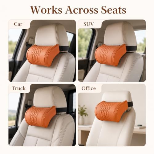 Memory Foam Car Headrest Pillow, Car Neck Pillow for Driving (Black, 2 Pcs) - Image 6
