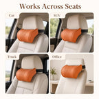 Memory Foam Car Headrest Pillow, Car Neck Pillow for Driving (White, 2 Pcs) - Image 6