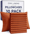 King Pillow Cases - 10 Pack Soft Pillowcase Covers - 20" x 40" (Terracotta) by CGKUnlimited