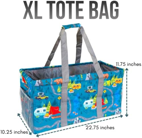 Extra Large Utility Tote Bag - Oversized Collapsible Beach Bag - Camping - Image 4