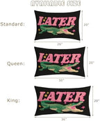 Vintage Funny Alligator Pillowcases Queen Size Set of 2 - Crocodile Pillow Cases with Envelope Closure, Animal Man Cave Decorative Pillow Covers for Bed Couch, Soft Breathable Microfiber - Image 6