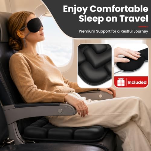 Airplane Seat Cushion, Inflatable & Portable Travel Cushion for Long Flight - Image 2