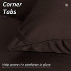 HYLEORY All Season King Size Bed Comforter - Cooling Down Alternative Quilted Duvet Insert with Corner Tabs - Winter Warm - Machine Washable - Brown - Image 5