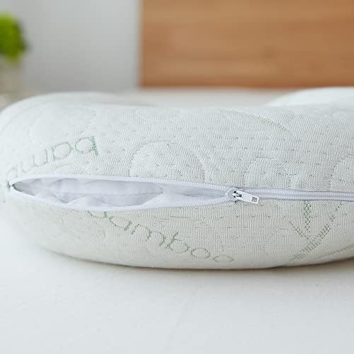 ALL THAT JAZZ Memory Foam Travel Pillow - Cooling Rayon Made from Bamboo and Polyester Cover - U Shaped - Machine Washable - Great for Airplanes and Cars - Image 5