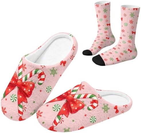 House Slippers for Women Washable Closed Toe with Cute Socks by Unknown