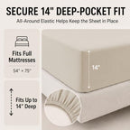 CozyLux Full Size Comforter Sets Beige - 7 Pieces Bed in a Bag - Image 5