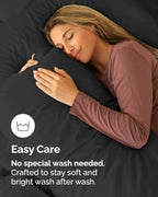 Queen Pillow Cases - 8 Pack Soft Pillowcase Covers - 20" x 30" (Black) - Image 6