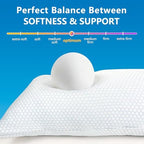 1 MIDDLE ONE Cooling Body Pillow, Memory Foam Body Pillows for Adults Sleeping, Long Pillow for Bed, Big Large Body Pillow for Side Sleeper, 20x54 Inch (White Blue Hex) - Image 4