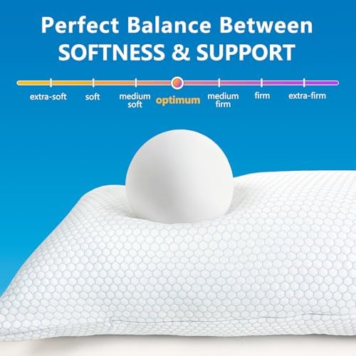 1 MIDDLE ONE Cooling Body Pillow, Memory Foam Body Pillows for Adults Sleeping, Long Pillow for Bed, Big Large Body Pillow for Side Sleeper, 20x54 Inch (White Blue Hex) - Image 4
