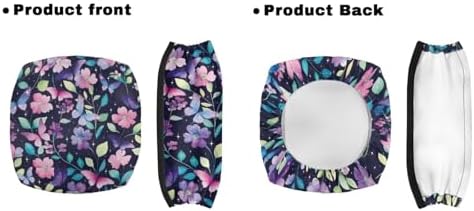 LedBack Flowers Mobility Scooter Accessories for 3 Pcs, Leaves Floral Rollator Walker Seat and Backrest Covers Rollator Walker Storage Basket for Seniors - Image 2