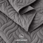 Love's cabin Quilts for Queen Bedspreads, 7 Pieces Bed in a Bag, Grey - Image 7