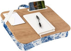 LAPGEAR Designer Lap Desk – Blue French Toile, 2-Pack with Storage Basket - Image 2