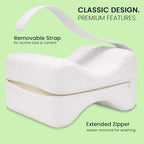 Contour Original Hourglass Leg & Knee Pillow - 18” Removable Strap - Memory Foam Support Pillow for Side Sleepers - for Back, Hips & Legs Support - Orthopedic Design - Image 4