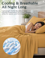 Queen Size Sheet Set, Cooling & Soft Deep Pocket Bed Sheets, 4PC - Image 3