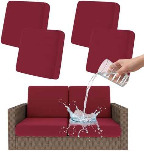 Smiry Waterproof Patio Cushion Covers, Stretch Outdoor Furniture Covers by Smiry