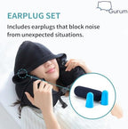 Hooded Travel Pillow – Natural Latex Neck Support with Privacy Hood, Side Pocket & Tencel Cover for Airplane & Long Flights | Gurum™ - Image 6