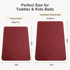 BEDSUM Cooling Toddler Comforter, Rayon Made from Bamboo, Wine Red - Image 4