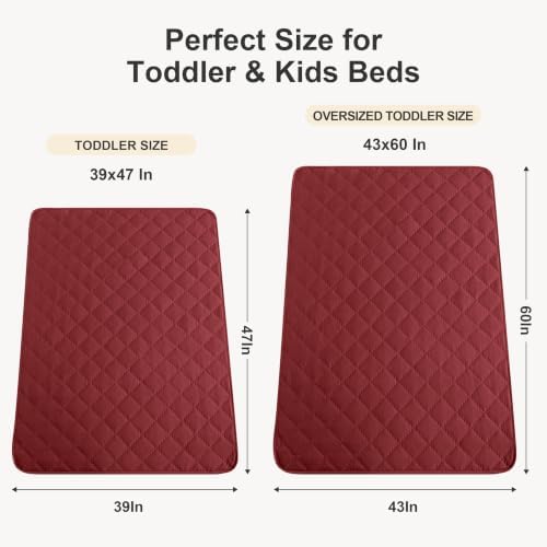 BEDSUM Cooling Toddler Comforter, Rayon Made from Bamboo, Wine Red - Image 4