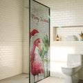 Christmas Flamingos Window Privacy Film Rainbow Static Cling Stain Glass Window Film for Glass Door, Decorative Heat Blocking Sunroof Decal Sticker for Car Home 35.4"x78.7" Xmas Balls Tree Rustic by AMZRicher