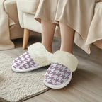 Cotton Slippers With Fluffy Edges House Slippers Non‑Slip Sole - Image 2