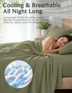 Full Size Sheets, Cooling & Soft Deep Pocket Bed Sheet Set, 4PC - Image 3