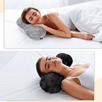 Colingmill 2 Pcs Neck Pillow for Recliner Chair Headrest,Black and Grey - Image 6