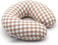 Buckwheat Neck Pillow, Comfortable U Shaped Travel Pillow Portable Pillow for Sleeping Recliner Chair Washable Pillowcase Buckwheat Hulls Filling (12x12 inch, Khaki) by EDOMI