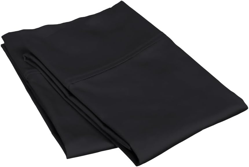 100% Pima Cotton Pillowcases – 800 Series, Ultra Soft & Cooling, Custom Size, Set of 2 – Black, Hotel Luxury Quality, Envelope Closure, Skin & Hair Friendly by Unknown