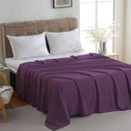 ZPECC King Flat Sheets Only Dark Purple 6 Pack, Color-Coded Hem Threads - Image 2