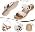 Littleplum Women Slides Sandals Arch Support Open Toe Slip on Sandals Soft Cushion Slippers Comfy Casual Summer Shoes for Walking Beach Travel - Image 4