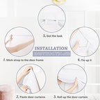 RYB HOME 2 Panels French Door Window Curtains for Front Glass Door - Image 2
