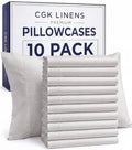 Standard Pillow Cases - 10 Pack Pillowcase Covers - 20" x 26" (French Grey) by CGKUnlimited