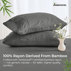 GOKOTTA Envelope Pillow Cases Queen Size 2 Pack, 100% Rayon Made from Bamboo Cooling Pillowcases Soft and Silky for Hair and Face (20"*30") - Image 3