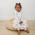 Woolino 4 Season Baby Sleep Bag with legs opening, Merino Wool and Organic Cotton, 6-18m, Butterfly - Image 2