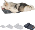 Dog Bolster Pillow for Extra Large Dogs, Benefit for Cervical Vertebra and Neck, Easy to Carry When Traveling, with High Resilience Foam, Machine Washable Cover＆Easy to Clean (Dark Gray, XL) by Whoopub