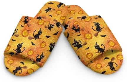 Jeiento Animal Cat Pattern Slippers for Women Lady Open Toe Slippers Soft Cushion Slip Resistant Spa Slipper for Hotel,Cozy Home Shoes - Image 4