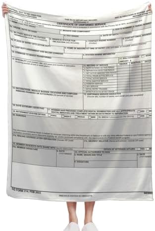 DD Form 214 Throw Blanket Veterans-Blankets for Men Women - Image 6