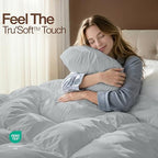 Utopia Bedding Cal King Comforter, Duvet Insert, Light Grey, 96 x 102 in - Image 4