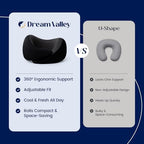 Dream Valley Memory Foam Travel Neck Pillow for Airplanes,Black,L - Image 7